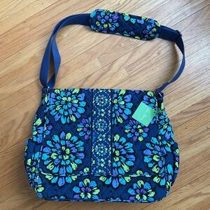 Vera Bradley Messenger Style Baby Diaper Bag Indigo Pop NWT